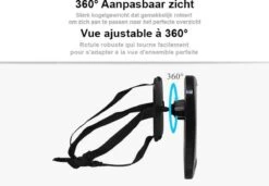 Merkloos Autospiegel Baby - Verstelbare Spiegel Hoofdsteun Autostoel Achterbank - Veiligheidsspiegel - Baby En Kids - 19 X 30cm - 360 Graden Draaibaar - Zwart -Lionelo Winkel 1200x833 3
