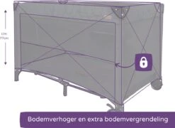 Prénatal Luxe Campingbedje Met Bodemverhoger - Inklapbaar Baby Campingbed - Reisbedje Met Wieltjes - Inclusief Bodemmatras - 120 X 60 Cm - Zwart 7 Prénatal Luxe Campingbedje Met Bodemverhoger - Inklapbaar Baby Campingbed - Reisbedje Met Wieltjes - Inclusief Bodemmatras - 120 X 60 Cm - Zwart -Lionelo Winkel 1200x873 2