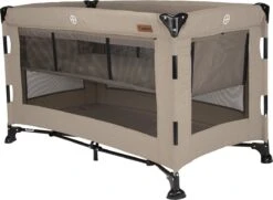 Reisbed Novi Baby® Nora Luxe Sand/Black -Lionelo Winkel 1200x879 3