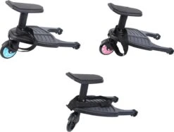 Meerijdplankje Met Zitje - Meerijdplankje Universeel – Buggy Board – Buggy Board Meerijdplankje – Buggy Universeel Meerijdplankje – Zwart Wiel -Lionelo Winkel 1200x908 1