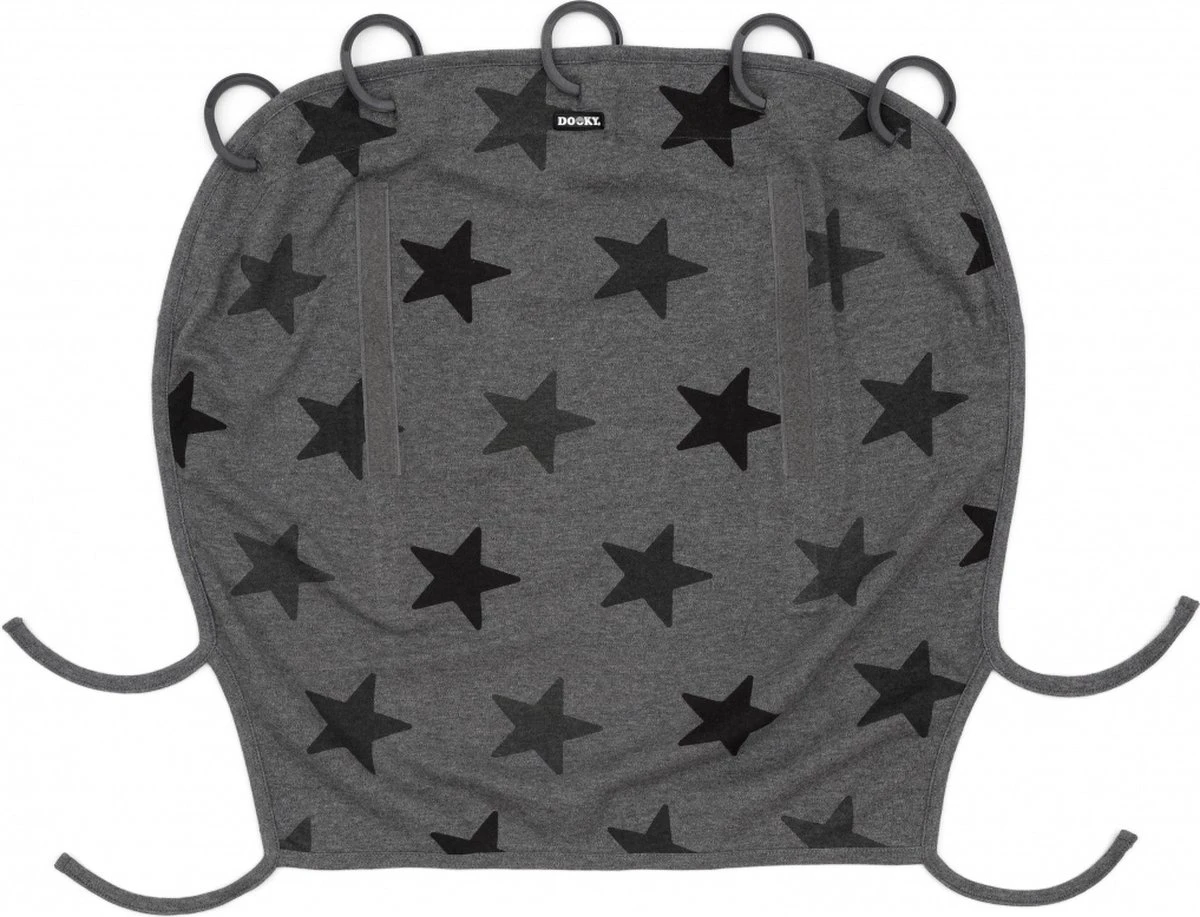 Dooky Universal Cover Zonnescherm Kinderwagen - Grey Stars 12 Dooky Universal Cover Zonnescherm Kinderwagen - Grey Stars - Afbeelding 12