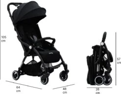 Hamilton By Yoop S1 Plus Buggy – Nieuw En Hoger 2023 Model – Premium Budget Stroller Met One Hand Folding Technologie – Zwart/Antraciet – Lichte, Verstelbare En Wendbare Kinderwagen Met Vele Gemakken -Lionelo Winkel 1200x931 2