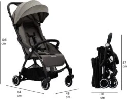 Hamilton By Yoop X1 Plus Buggy – Nieuw, Hoger, Uitgebreider 2023 Model – Premium Stroller Met One Hand Folding Technologie – Grijs – Lichte, Verstelbare En Wendbare Kinderwagen Met Vele Gemakken -Lionelo Winkel 1200x942