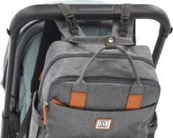 Brisby Slijtvaste Luiertas – Verzorgingstas – Met Buggymontage -Donkergrijs -Lionelo Winkel 1200x955 3