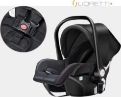 Merkloos Lioretti® Luxe Baby Buggy 3 In 1 | Baby Wagen | Kinderwagen Met Stoel En Wieg | Inklapbaar | Hoge Kwaliteit | Combi | Zwart -Lionelo Winkel 1200x960 1