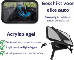 Nelbar Autospiegel Baby Verstelbaar – Achteruitkijkspiegel – Drempelproef – Baby Spiegel Auto Achterbank – Achteruitkijk Spiegel – 360 Graden Verstelbaar – XL Formaat -Lionelo Winkel 1200x970 2