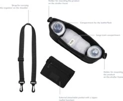 Lionelo Little Cube - Buggy Organizers - Twee Vakken Voor Flessen - Eenvoudig Te Reinigen - Universeel Design -Lionelo Winkel 1200x987 1