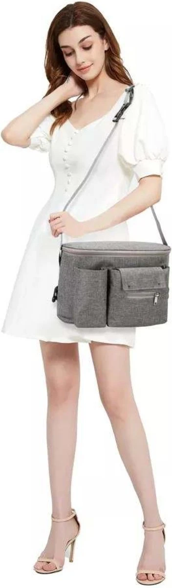 Jinius ® - Kinderwagen Organizer - Buggy Organizer - Luiertas - Kinderwagen Opbergtas - Zwart 2 Jinius ® - Kinderwagen Organizer - Buggy Organizer - Luiertas - Kinderwagen Opbergtas - Zwart - Afbeelding 2