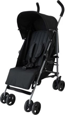 Prénatal Plus Buggy - Kinderwagen - Inklapbaar En Verstelbaar - Met Boodschappenmand - Plooibuggy Zwart