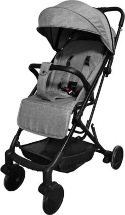 WOOSH New Buggy - Antraciet - One Hand Folding - 3 Slaapstanden - Wandelwagen Tot 25 Kg - Gratis Extra's -Lionelo Winkel 697x1200 1