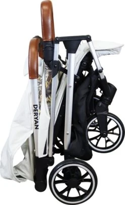 Deryan Luxe Rolo Luxe Lichtgewicht Buggy - Zoo Creme -Lionelo Winkel 735x1200 3