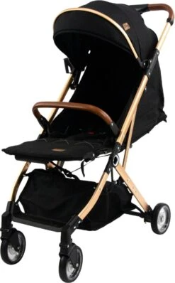 Ding Vivo Wandelwagen - Zwart/Rose - Inklapbare Buggy - Inclusief Boodschappenmandje En Zonnekap -Lionelo Winkel 744x1200 1