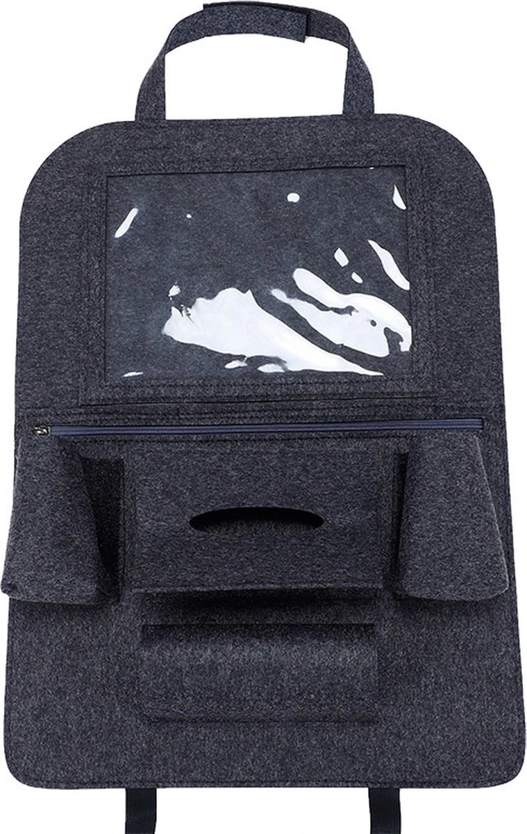 Case2go - Auto Organizer Met Tablet Houder - Autostoel Organizer Met Telefoonhouder En Bekerhouder Auto - Donker Grijs 3 Case2go - Auto Organizer Met Tablet Houder - Autostoel Organizer Met Telefoonhouder En Bekerhouder Auto - Donker Grijs - Afbeelding 3