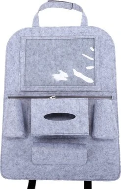 Case2go - Auto Organizer Met Tablet Houder - Autostoel Organizer Met Telefoonhouder En Bekerhouder Auto - Licht Grijs -Lionelo Winkel 766x1200 3