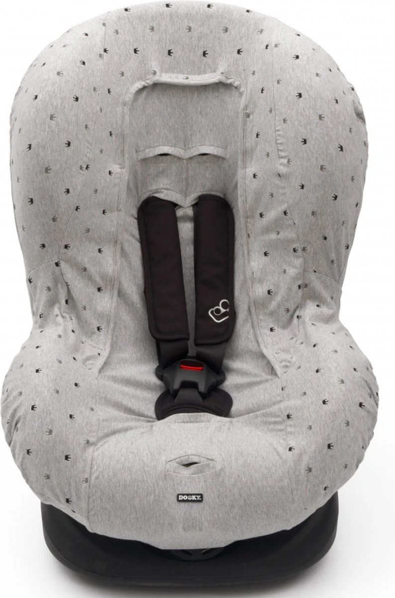 Dooky Seat Cover Groep 1 Autostoel Hoes Light Grey Crowns 3 Dooky Seat Cover Groep 1 Autostoel Hoes Light Grey Crowns - Afbeelding 3