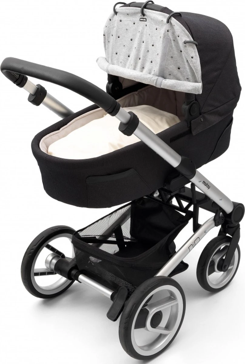 Dooky Universal Cover Zonnescherm Kinderwagen - Light Grey Crowns 8 Dooky Universal Cover Zonnescherm Kinderwagen - Light Grey Crowns - Afbeelding 8
