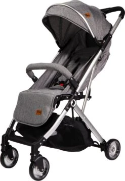 Ding Vivo Wandelwagen - Grijs/Zilver - Inklapbare Buggy - Inclusief Boodschappenmandje En Zonnekap -Lionelo Winkel 826x1200 1