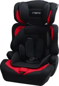 Cabino Autostoel Groep 1/2/3 (9-36kg) - Zwart-Rood -Lionelo Winkel 831x1200