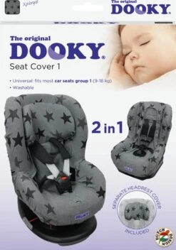 Dooky Seat Cover Groep 1 Autostoel Hoes Grey Star -Lionelo Winkel 841x1200 4