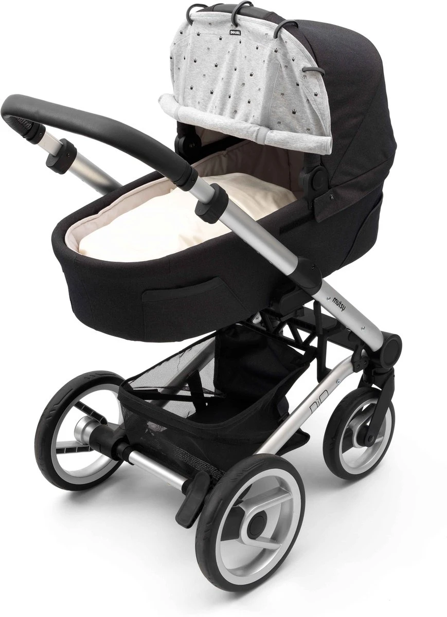 Dooky Universal Cover Zonnescherm Kinderwagen - Light Grey Crowns 12 Dooky Universal Cover Zonnescherm Kinderwagen - Light Grey Crowns - Afbeelding 12