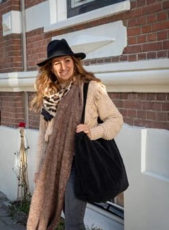 Mozz Teddy Mom Bag - Black