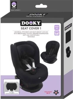 Dooky Seat Cover Groep 1 Autostoel Hoes Black Uni -Lionelo Winkel 890x1200 7