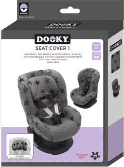 Dooky Seat Cover Groep 1 Autostoel Hoes Grey Star -Lionelo Winkel 890x1200 8