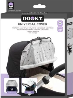 Dooky Universal Cover Zonnescherm Kinderwagen - Light Grey Crowns 19 Dooky Universal Cover Zonnescherm Kinderwagen - Light Grey Crowns -Lionelo Winkel 893x1200 4