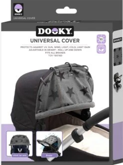Dooky Universal Cover Zonnescherm Kinderwagen - Grey Stars 17 Dooky Universal Cover Zonnescherm Kinderwagen - Grey Stars -Lionelo Winkel 893x1200 6