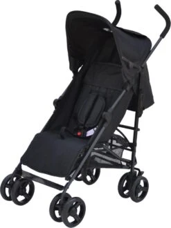 Bebies First Buggy - Plooibuggy - Lichtgewicht - 5 Standen - Comfortabele Rugleuning & Tot 22 Kg - Zwart