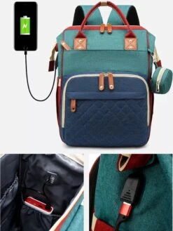 Luiertas - Rugzak - Baby - Kind - Mama - Papa - Slapen - Blauw - Relaxen -Lionelo Winkel 901x1200 4