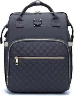 Luiertas - Multifuctioneel Luiertas 3 In 1 - Met Babybedje - Met Verschoningsmatje - Grijs - Met Usb - Met Verdikt Matras -Lionelo Winkel 917x1200 3