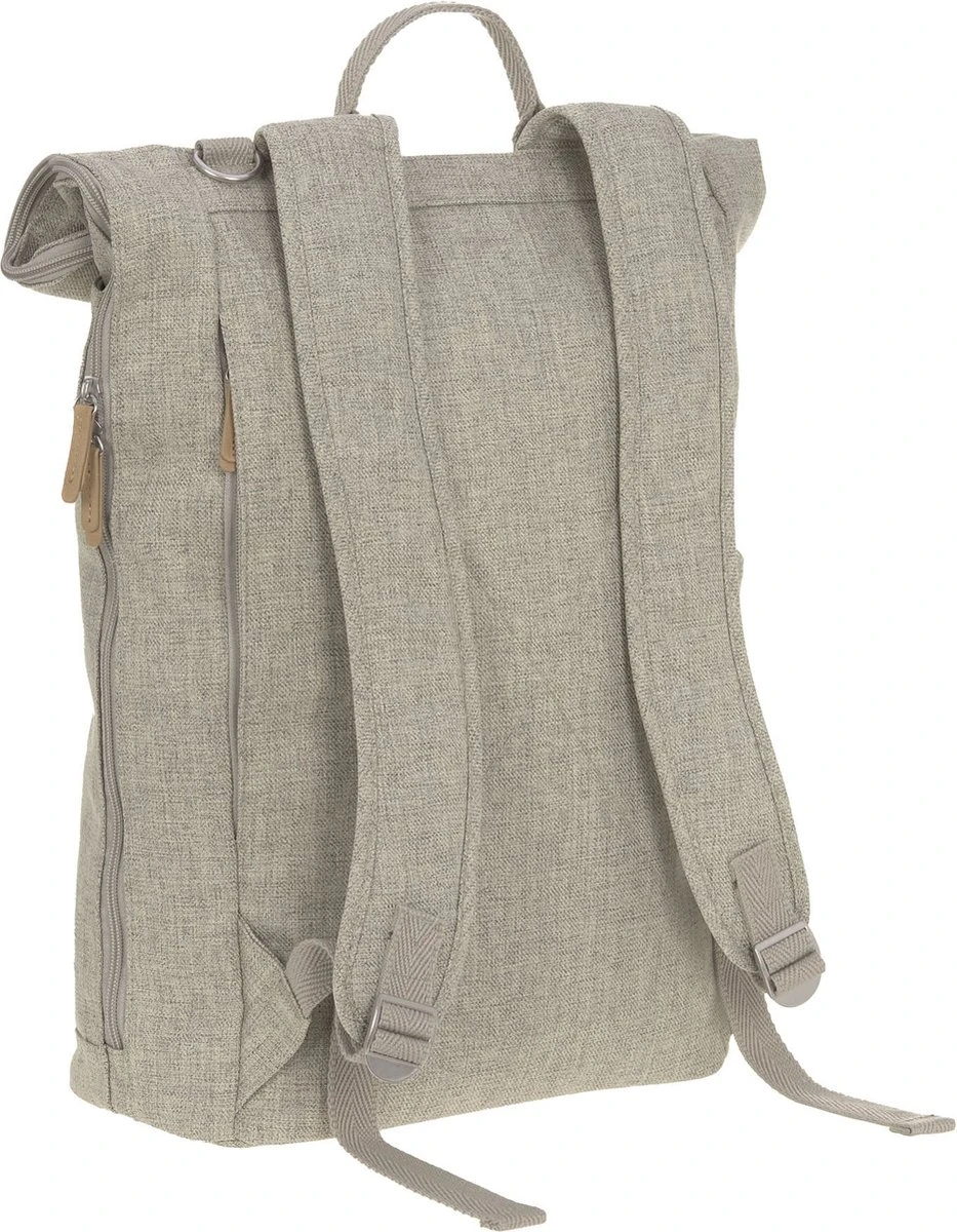 LÄSSIG Luiertas Rolltop Backpack Rugzak Incl Verschoningsmatje Choco Mélange Limited Edition 7 LÄSSIG Luiertas Rolltop Backpack Rugzak Incl Verschoningsmatje Choco Mélange Limited Edition - Afbeelding 7