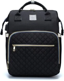 Luiertas - Multifuctioneel Luiertas 3 In 1 - Met Babybedje - Met Verschoningsmatje - Zwart - Met Usb - Met Verdikt Matras -Lionelo Winkel 944x1200 4