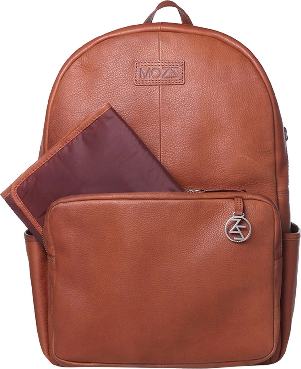 MOZZ Luiertas Rugzak Beautiful Backpack - Cognac 1 MOZZ Luiertas Rugzak Beautiful Backpack - Cognac